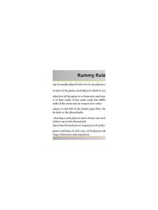 Rummy Comparison: Memorized Rules Versus Written Rules